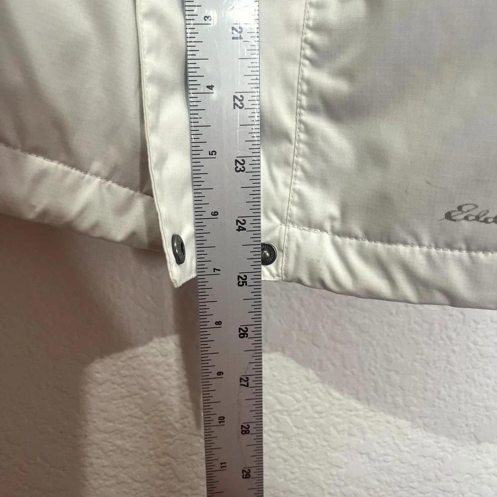 Eddie‎ Bauer Weatheredge Rain Jacket Womens S White Gray Mesh Lined Waterproof - Picture 15 of 16